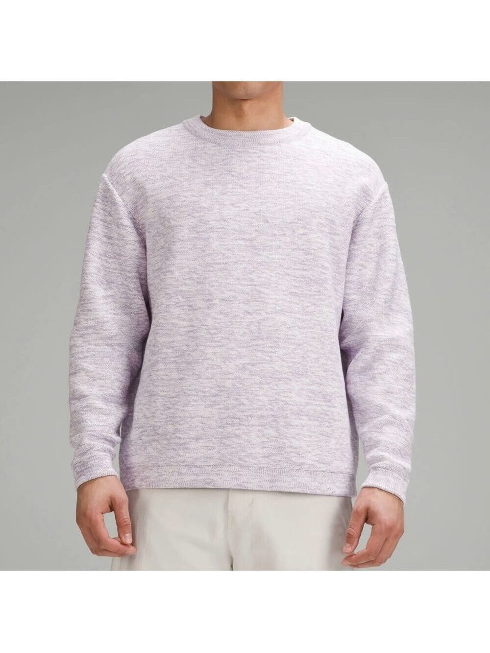 Lululemon Relaxed-Fit Crewneck Knit Sweater Size XL Lilac Ether